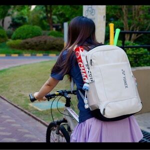Yonex imported Badminton Bag White  Men's Women's Backpack Tennis Bag